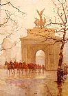 Hyde Park Corner, With Household Cavalry by Rose Barton